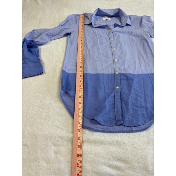 Ann Taylor The Loft The Softened Shirt Purple Womens Button Down size xs - Picture 5 of 6